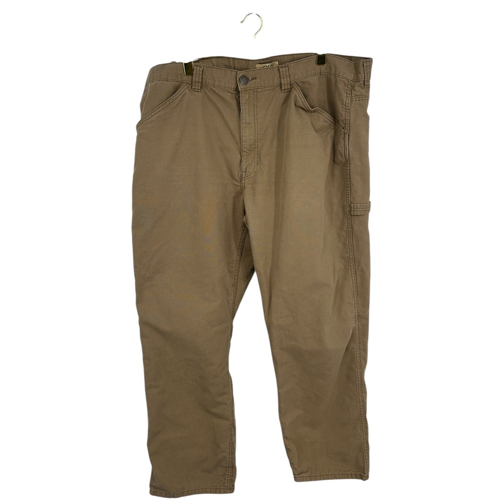 Blue Mountain Mens Tan Canvas Utility Work Pants Size 44x32 Carpenter Style - Picture 4 of 8